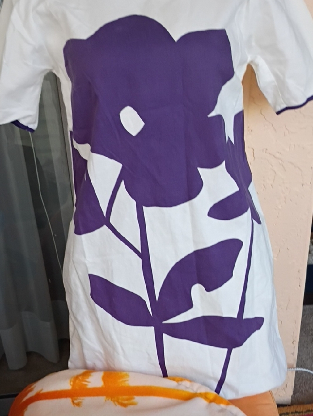 Chloe Dress  with Bold Purple Floral Print